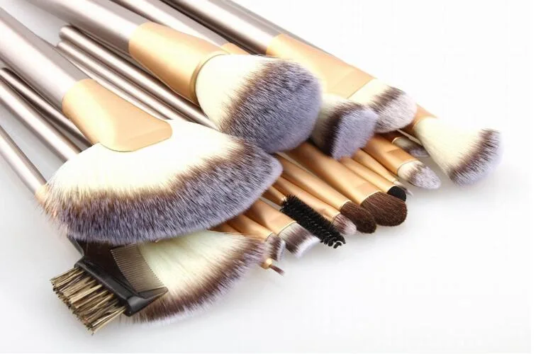 Professional Brush Set 24PCS Piano Coating Handle with PU Pouch