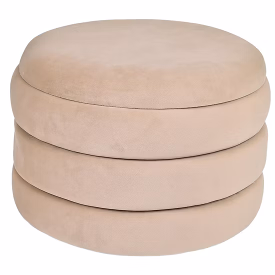 Hot Selling Wooden Ottoman with Fabric 100% Cotton